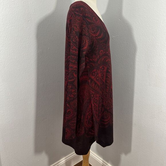 Soft Surroundings Top Womens Medium V Neck Nikita Paisley Tunic - Picture 6 of 12